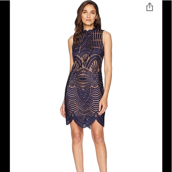 Bardot Dresses & Skirts - Bardot ALICE LACE NAVY DRESS.